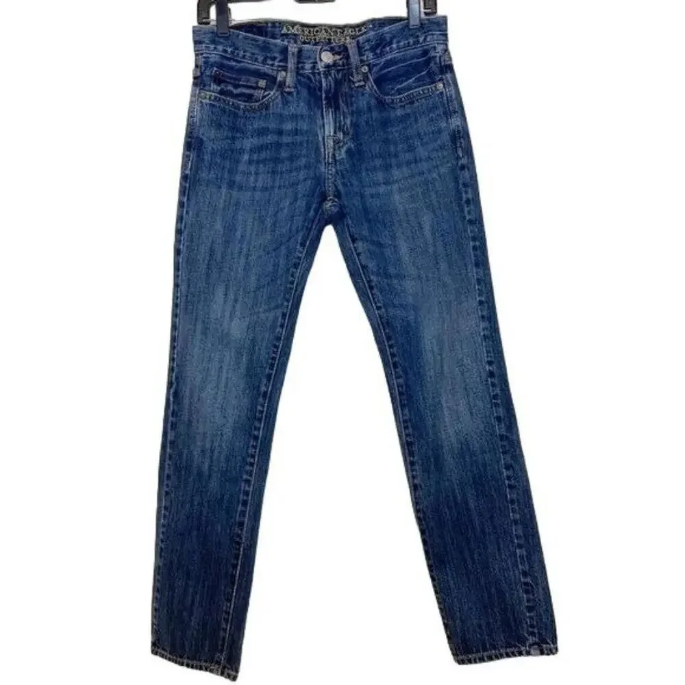 American Eagle Outfitters Skinny Men's Blue Denim‎ Jeans Size 28 30